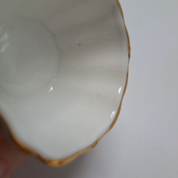 Vintage Sandford Fine Bone China Mini Creamer & Sugar Bowl Set Floral Gold Trim - Picture 5 of 13